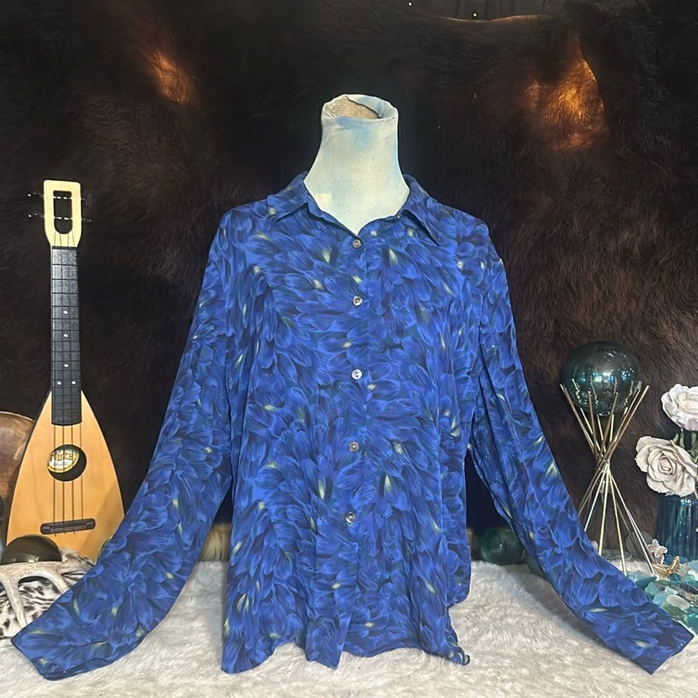 Sandra King silk shirt 16 (1000A)
